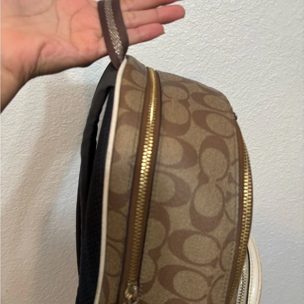 Coach Brown and Cream Backpack - Picture 5 of 16